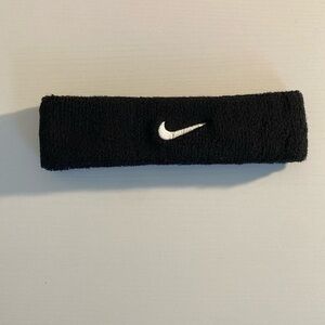 Nike Boys HeadBand Black White Swoosh